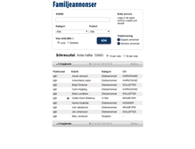 Tablet Screenshot of familjeannonser.allehanda.se